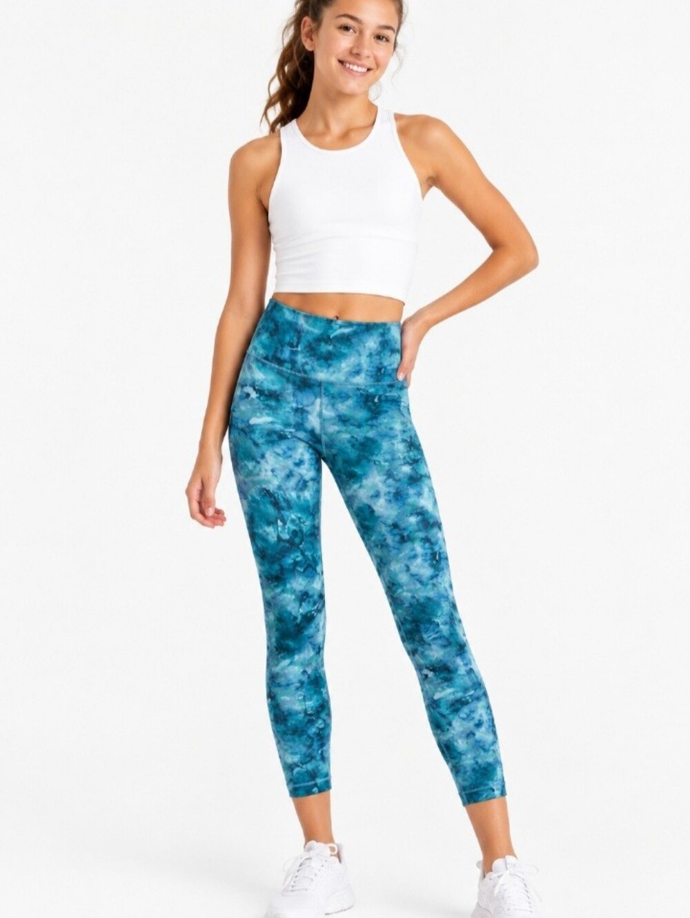 Athleta Girl Chit Chat Capri Size Large 12 NEW NWT Girls Blue